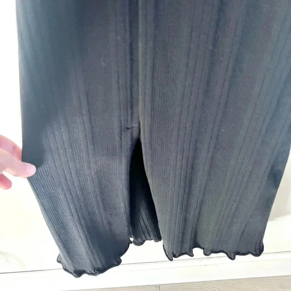 Daily Practice Black Sleeveless V-Neck Ribbed Stretchy Midi Dress Size XL - Picture 9 of 11